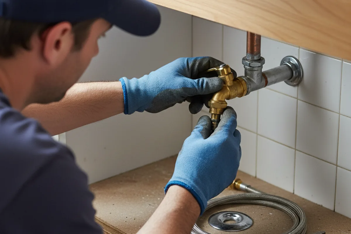 Shutoff valve and fitting work during Faucet and Fixture Repair in Chicora